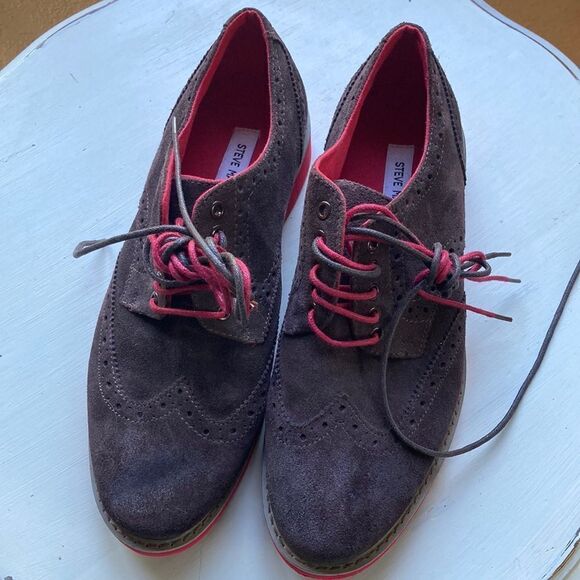 Steve Madden Kikstart Brown Suede Wingtip Oxfords Steve Madden Men’s 10 - Picture 2 of 9